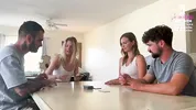 Playing cards with our close friends ends up in WIFE SWAPPING - Sammm Next Door & Stella Sedona