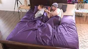 Stepson sneaks into stepmom's bed and surprise fucks her in the butt while dad is in the shower