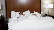 Blonde Stepmom and Stepson Share Hotel Bed