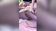 Husband sharing wife with BBC preparing for threesome real amateur homemade