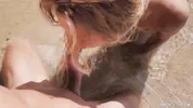 She made me cum in less than a min at the public beach