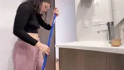 I want to touch my brother's wife in the bathroom of her house!!