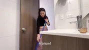 I want to touch my brother's wife in the bathroom of her house!!