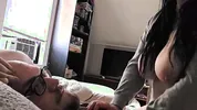 Beautiful Big Titty Dark Haired Girlfriend Gets Tits Sucked And A Deep Dripping Creampie