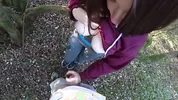 beautiful TEEN WITH A HOT BODY GOT FUCKED FOR THE FIRST TIME IN A FRUIT FOREST - OUTDOOR SEX
