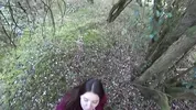 beautiful TEEN WITH A HOT BODY GOT FUCKED FOR THE FIRST TIME IN A FRUIT FOREST - OUTDOOR SEX