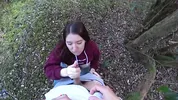 beautiful TEEN WITH A HOT BODY GOT FUCKED FOR THE FIRST TIME IN A FRUIT FOREST - OUTDOOR SEX