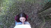 beautiful TEEN WITH A HOT BODY GOT FUCKED FOR THE FIRST TIME IN A FRUIT FOREST - OUTDOOR SEX