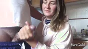 Quick Homemade Handjob from Sexy Camilla Moon with Lot A Cum