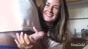 Quick Homemade Handjob from Sexy Camilla Moon with Lot A Cum