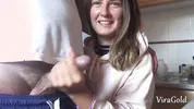 Quick Homemade Handjob from Sexy Camilla Moon with Lot A Cum