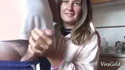 Quick Homemade Handjob from Sexy Camilla Moon with Lot A Cum