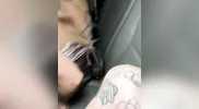 Bridesmaid slips away from the wedding for a backseat quickie