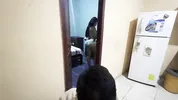 Stepdaughter leaves her stepfather taking care of her and the employee fucks him.