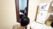 Stepdaughter leaves her stepfather taking care of her and the employee fucks him.