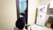 Stepdaughter leaves her stepfather taking care of her and the employee fucks him.