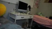 18 Year Old College Slut Fucks In Dorm in Front of Horny Roommate!