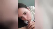 After work, she gives me a blowjob, my wet pussy wants hard sex
