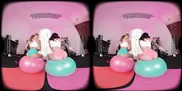 VR Bangers: Two Skinny Babes In Shorts Ride Your Dick In A Gym Threesome FFM | VR Porn