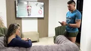 My little slut neighbor visits me and I end up fucking her very hard