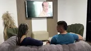 My little slut neighbor visits me and I end up fucking her very hard