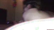 Neighbor fucked petite wife and cum in her mouth (real home video)
