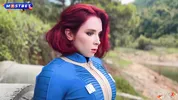 Fallout Cosplay - Redhead Dweller of Shelter 33 Rough Fucks with Stranger till Facial