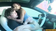 Tatted Up Girl Picked Up Fucked In Car Wash and While Car Drives - Alby Rydes - Luke Cooper