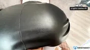 The girl in the leather skirt shows me where to cum! Amateur sex
