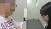 Rushed to the office of a beautiful office lady with glasses ... (2) Call to the common hallway during lunch break and give a, anal licking, and!