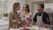Delphine Films- April Olsen's Naughty Cooking Show Turns Into a Sexy THREESOME