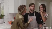 Delphine Films- April Olsen's Naughty Cooking Show Turns Into a Sexy THREESOME