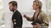 Delphine Films- April Olsen's Naughty Cooking Show Turns Into a Sexy THREESOME