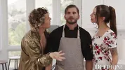 Delphine Films- April Olsen's Naughty Cooking Show Turns Into a Sexy THREESOME