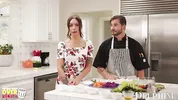 Delphine Films- April Olsen's Naughty Cooking Show Turns Into a Sexy THREESOME
