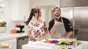 Delphine Films- April Olsen's Naughty Cooking Show Turns Into a Sexy THREESOME