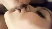 PASSIONATE MAKING OUT - SUCKING AND BITING HER NIPPLES - tongue kissing - OF mixed couple