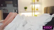 Did you cum inside?! Step mom waited husband from shower, but step son starts hard sex in share bed