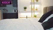 Did you cum inside?! Step mom waited husband from shower, but step son starts hard sex in share bed