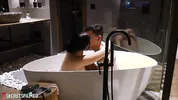 My gf and I shared a romantic bath that quickly turned into passionate sex