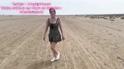 Petite French libertine gets fucked at the naturist beach destroyed by a big cock