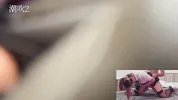 Girl in school uniform squirting