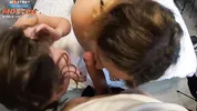 Threesome in Hotel Room After Strip Poker Game - Hot Action!