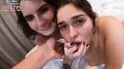 Threesome in Hotel Room After Strip Poker Game - Hot Action!