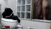 Bathing with Busty in the Shower