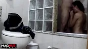 Bathing with Busty in the Shower
