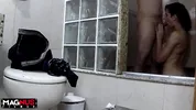Bathing with Busty in the Shower