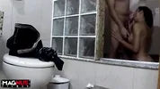 Bathing with Busty in the Shower