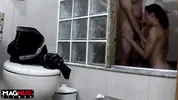 Bathing with Busty in the Shower