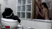 Bathing with Busty in the Shower